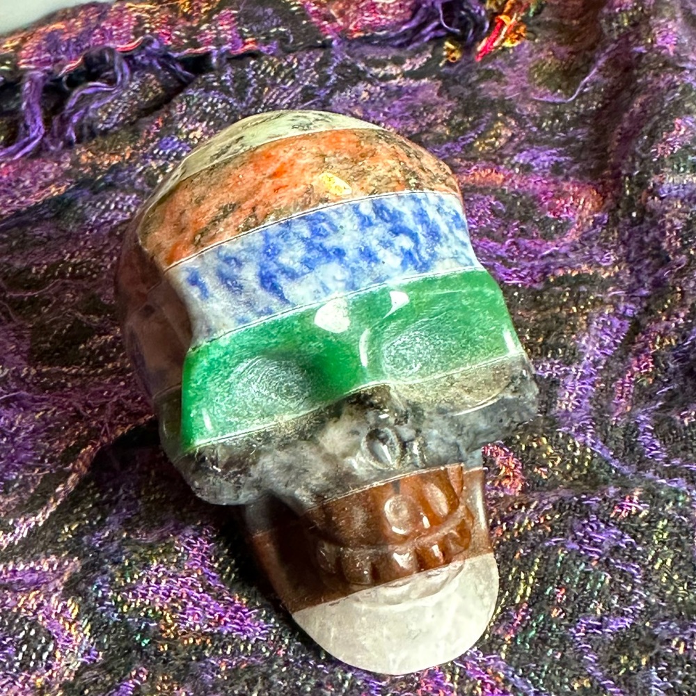 Seven Chakra Crystal Skull